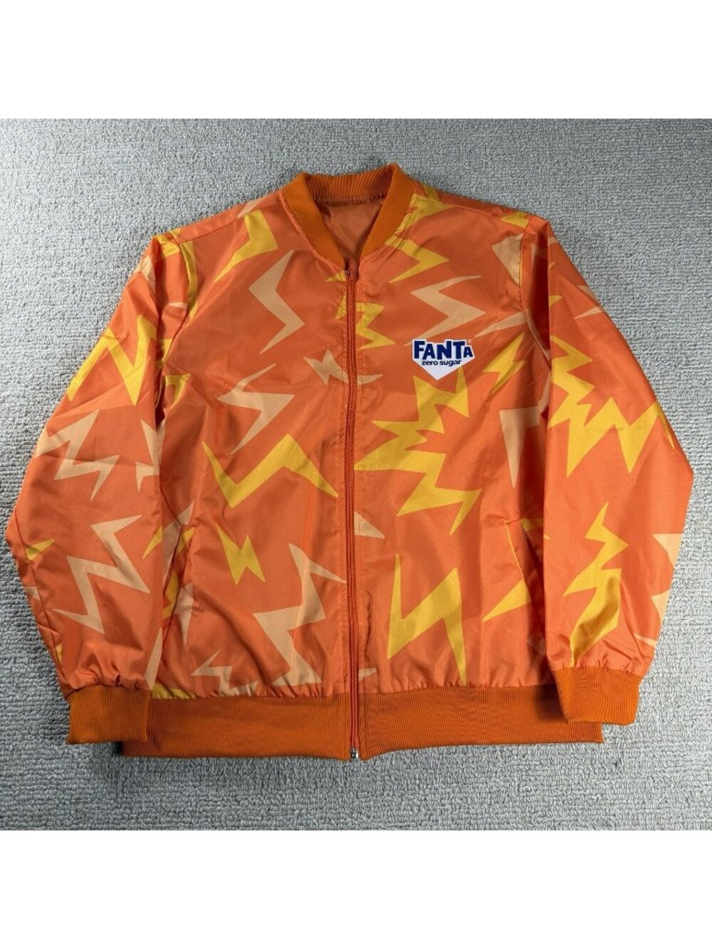 FANTA by Coca-Cola Geometric Windbreaker Jacket Orange Men’s Size Medium